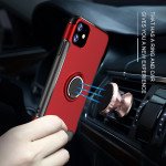 Wholesale iPhone 11 (6.1in) 360 Rotating Ring Stand Hybrid Case with Metal Plate (Red)